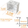 APUXON Box Mounting Bracket 4pcs for 1-1/2" Blinds White Color
