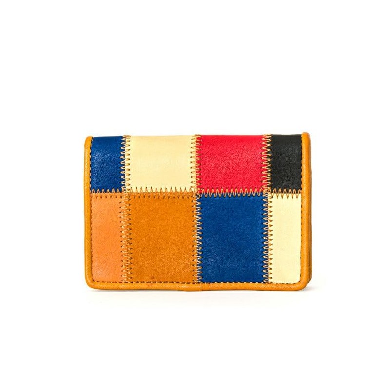 Trion DPC808MTW Card Case, Multi-Color, Genuine Leather, Business Card Holder,