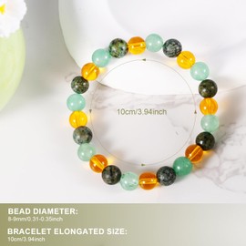 Wealth Bracelet, Adjustable Citrine Bracelet Extra Strength Wealth Bracelet Pyrite Bracelet Green Bracelet Crystal Bracelet Money Bracelet for Men Women