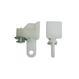 1-Pair Locking End Caps with Friction Carrier for Architrac, EZ-Track and Other Ceiling Drapery Tracks