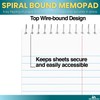 1InTheOffice Steno Pads Spiral 6x9, Steno Note Pads, Spiral Steno