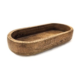 Modish Luxury Decorative Wooden Dough Bowl 13 inch, Brown