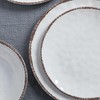 LEHAHA Farmhouse White Melamine Plates and Bowls Set, White dishes