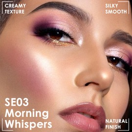 FOCALLURE 3 PCS Liquid Contour Stick,Moisturizing Highlighter,Blush and Bronzer,Silky Cream Contouring Pen with Soft Cushion Applicator,Long Lasting Face Illuminator Makeup,Morning Whispers