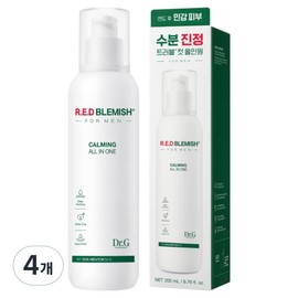 Dr.G Red Blemish for Men Soothing All-in-One, 200ml, 4 pcs / 닥터지 레드 블레미쉬 포 맨 진정 올인원, 200ml, 4개