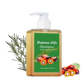 Batana Oil Shampoo 300ML, Batana Shampoo with Rosemary Extract, Champ Batana con Extracto de Romero para Nutrir el Cabello, Adecuado Tanto para...    