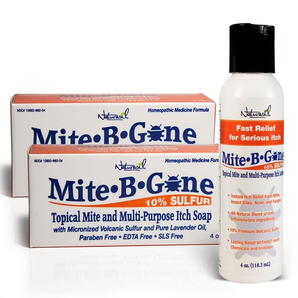Natural, Calming Itch Relief Pack by Mite-B-Gone - 10% Sulfur