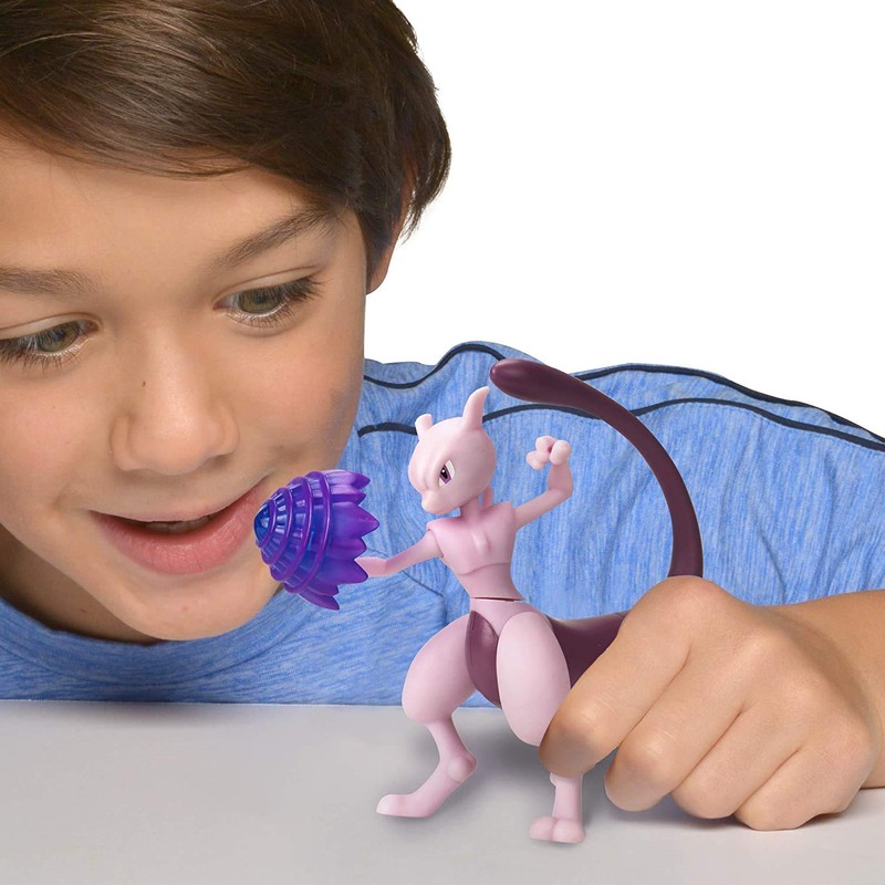 Wicked Cool Toys, LLC BO95134 Pokémon Mewtwo Action Figure, Red,