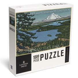 Lantern Press 1000 Piece Jigsaw Puzzle, Moran State Park, San Juan Islands, Washington, Islands and Mt. Baker from Mt. Constitution