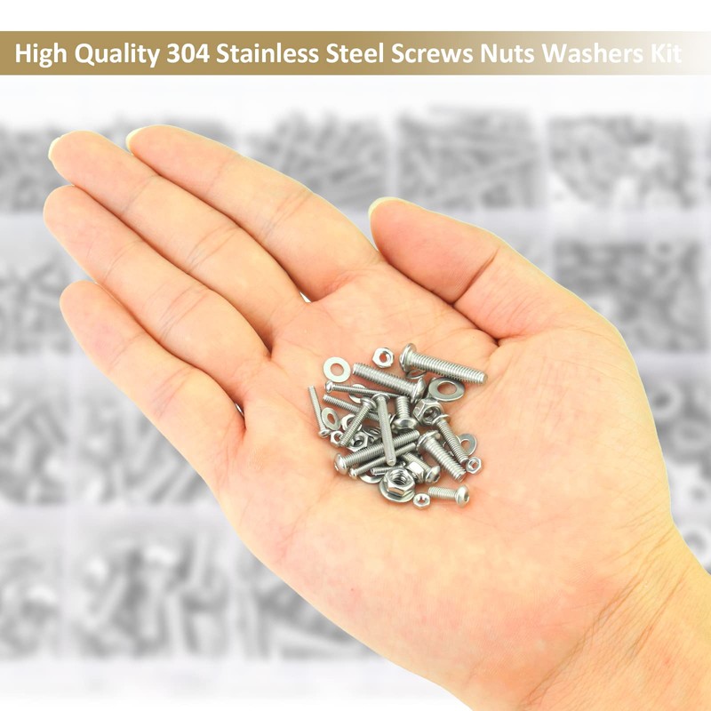 Kindroufly 1285 Pieces M2 M2.5 M3 M4 Button Head Socket