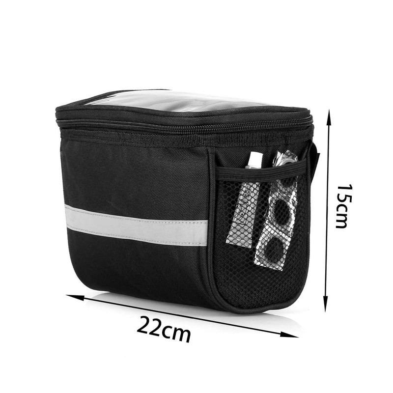 Nicear Bicycle Handlebar Cooler Bag - Waterproof, Reflective Strip &