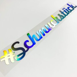 Jewellery Car Sticker Oilslick Hologram Sticker Tuning Sticker Rainbow Colour Slickoil (Hologram Stripes Silver, 40 cm)