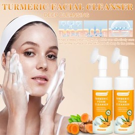 Paquete de 3 barras de jabón de cúrcuma, limpiador facial de cúrcuma para rostro y cuerpo, gel de baño de cúrcuma, espuma de cúrcuma