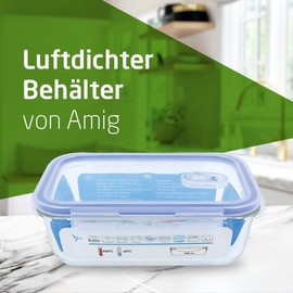 Amig Rectangular Glass Air Container 18 x 12 x 6 m