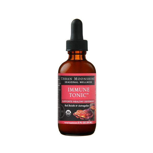 Urban Moonshine Immune Tonic | Organic Herbal Supplement with Red Reishi & Astragalus | Supports Healthy Defenses | 2 FL OZ (Pack of 2)