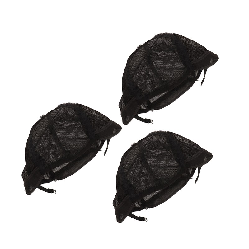 3Pcs Wig Caps for Making Wigs with Elastic Band Nylon