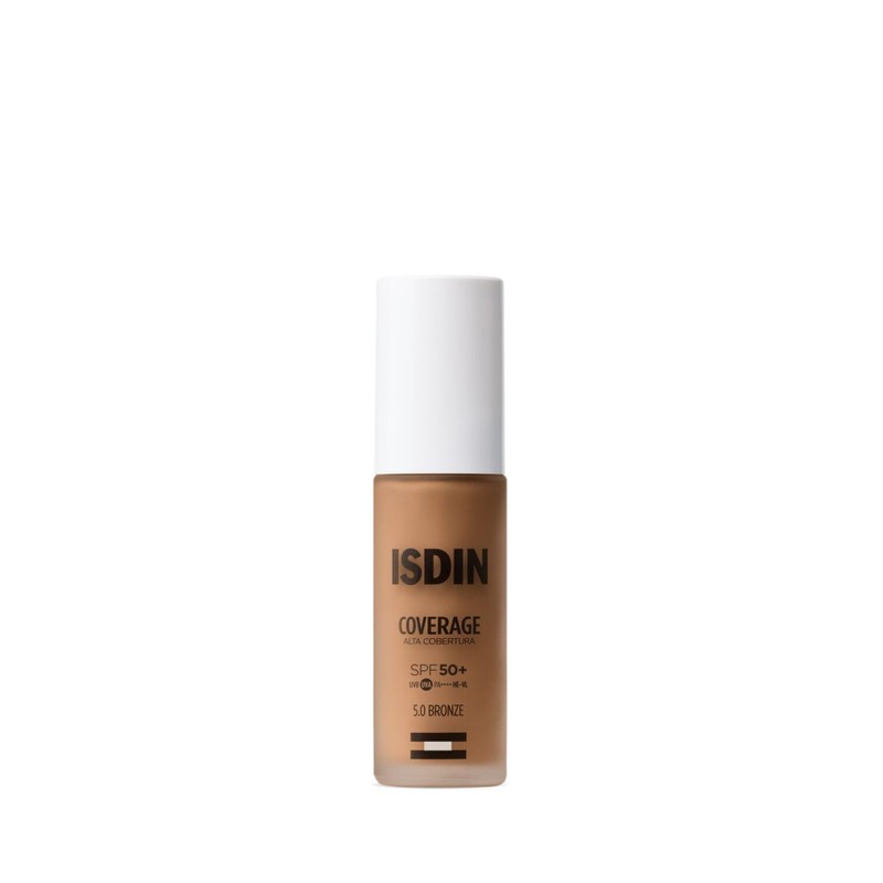 ISDIN Coverage SPF 50+ 5.0 Bronze, Base De Maquillaje Con
