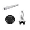 Bopowo 300 Pcs #8x1/2 Self-Tapping Gutter Screws Black Painted Slotted