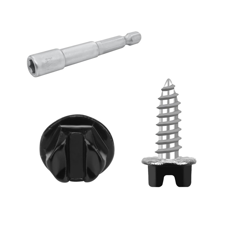 Bopowo 300 Pcs #8x1/2 Self-Tapping Gutter Screws Black Painted Slotted