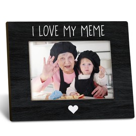 ANIANG Meme Gifts Picture Frames 8X10, Gift for Mema Gifts Grandma Photo Frame, Mothers Day Birthday Mawmaw Gift from Grandkids Grandchild, I Love My Meme Picture Frames for Tabletop Wall