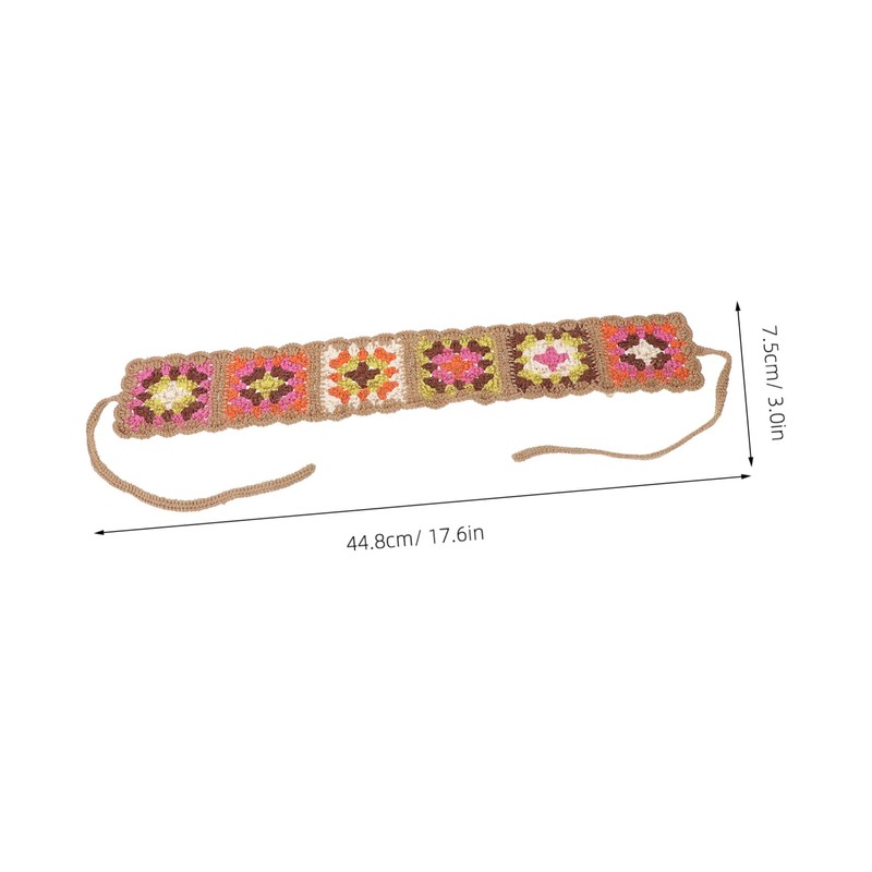 FOMIYES Chic Crochet Flower Bandana Headwrap for Women Fashionable Hair