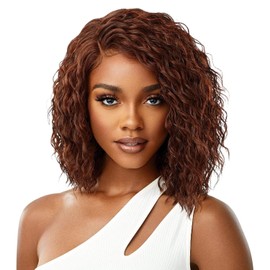 Outre Synthetic Pre-Plucked HD Transparent Lace Front Wig- GRETA (1B Off Black)