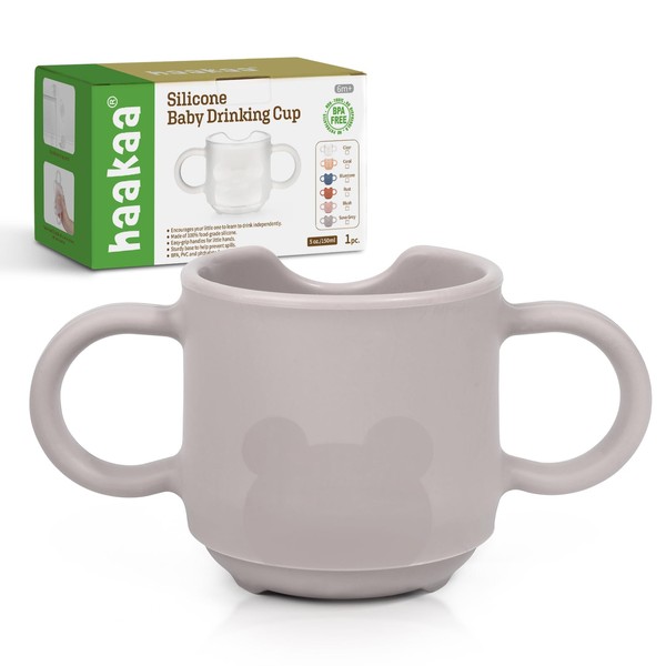 haakaa Silicone Toddler Cups, BPA Free Drop-Proof Training Open Cups