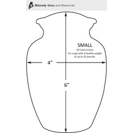 Dog Paw Prints Slate Pet Urn with Rainbow Bridge Presentation Bag with Optional Engraving - Cremation Urn for a Dog - Small Size Urn for a Pet up to 25 Pounds