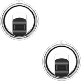 20 oz Tumbler Lids for Yeti, 2 Pcs Replacement Magnetic Spill-Resistant Lids for Yeti 20 oz Tumbler, 10 oz Mug, 10 oz Lowball with Magnetic Slider Switch, BPA Free