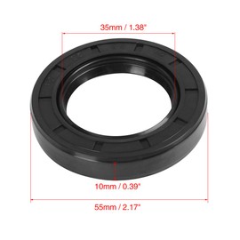 X AUTOHAUX Rubber Cover Double Lip Car TC Shaft Seals Shaft 35 mm x 55 mm x 10 mm
