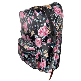 Bravo Floral Backpack 14"Beautiful Fashion Design Casual Daypack, All Purpose Essential Bag - Color: Bravo Floral Backpack, Floral Cream (14 Inch)