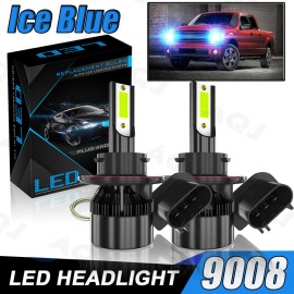 AQJ H13 9008 LED Headlight Bulbs Kit Blue for Ford F150 04-2014 High&amp;Low Beam 8K