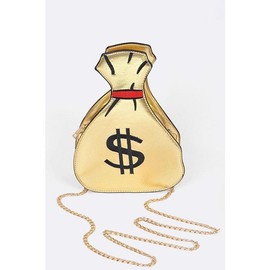 Money Bag Iconic Clutch - color: Gold, size: O/S