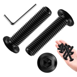 20Pcs M8 Bolt M8 x 35mm Metric Flat Head Socket Cap Screw Bolts Set, M8 Screws Furniture Screw, 304 Stainless Steel Bolts, Black Oxide M8x1.25 Bolt by Marysino