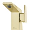 Carré Single Hole, Single-Handle, Bathroom Faucet in Brushed Gold