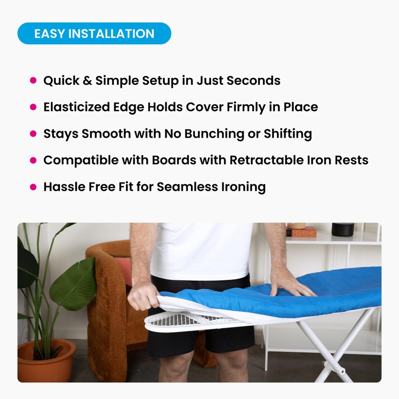 M Maxima, Ironing Board Cover and Pad, Better Quality, Fire-Resistant,