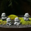 Fovasen 4PCS Laughing Buddha Statue for Good Luck & Feng