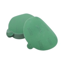 HEROFFIX 50 Pcs Car Wood Sanding Discs Smoothing Hook Loop Sanding Sheets 5 Inch 320 Grit Green Aluminum Oxide