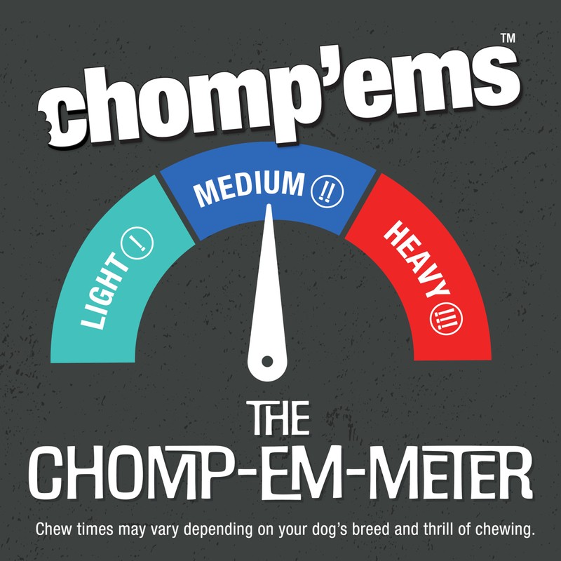 CHOMP 'EMS Five Flavor Kabobs Dog Treats - Beefhide Chewstick