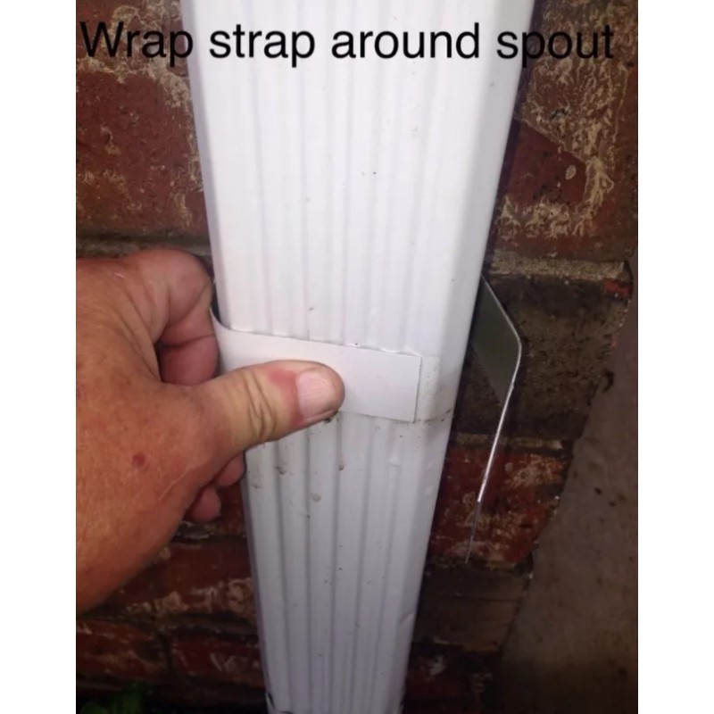 Downspout Straps ALUMINUM WRAP AROUND RAIN GUTTER DOWNSPOUT STRAPS 2x3