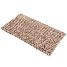 Yimobra Original Luxury Chenille Bath Mat, 44.1 x 24 Inches, Soft Shaggy and Comfortable, Large Size, Super Absorbent and Thick, Non-Slip, Machine Washable, Perfect for Bathroom, Light Brown