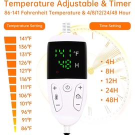 HAICHEN TEC Small Animal Heating Pad Electric Pet Heated Mat Auto Temperature Control Winter Warm Blanket for Rabbits Ferret Chinchilla Guinea Pigs Puppy Kitten New Born Pet (19.7" x 13.8")