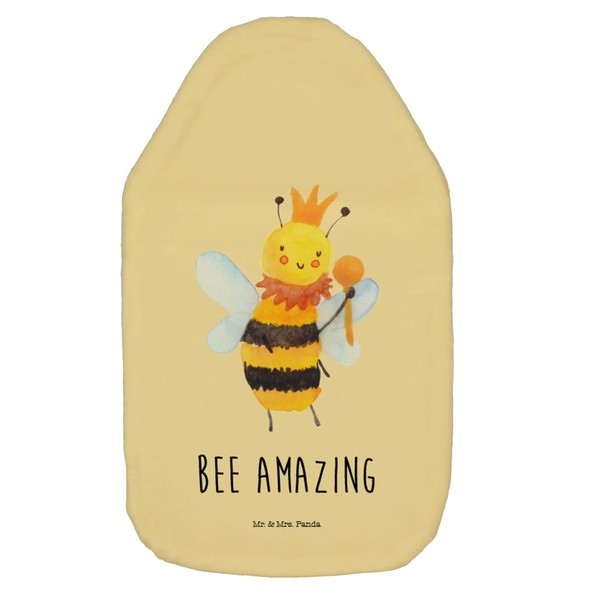Mr. & Mrs. Panda Hot Water Bottle Bee King - Gift, Heat Cushion, Hot Water Bottle with Cover, Bumble Bee, Children's Hot Water Bottle, Wasp, Grain Cushion