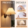 Teenyyou Small Pleated Lamp Shades Set of 2, 3.1" Top