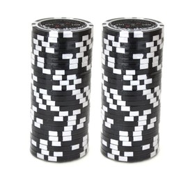 Brybelly Holo Inlay Poker Chips Heavyweight 14-Gram Clay Composite - Pack of 50 ($100 Black)