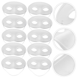 Hohopeti 10pcs Diy Blank Paper Masks for Crafts Hand-painted Creative Masquerade Accessories for Boys and Girls Adults for Birthdays Weddings and Special Events