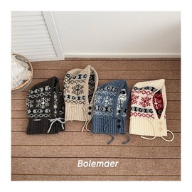 Kids' Balaclava Hat, New Autumn/Winter Korean Retro Style - FLF2088 One Size / Kids Khaki 3ea