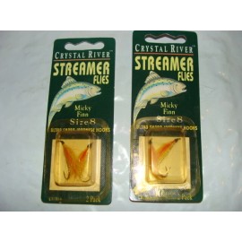 Crystal River Bead Head Flies - Micky Finn -Size 8 -2 packages - 4 flies