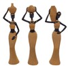 Lescafita African Women Water Pot Trio Statue - Brown Woven-Textured