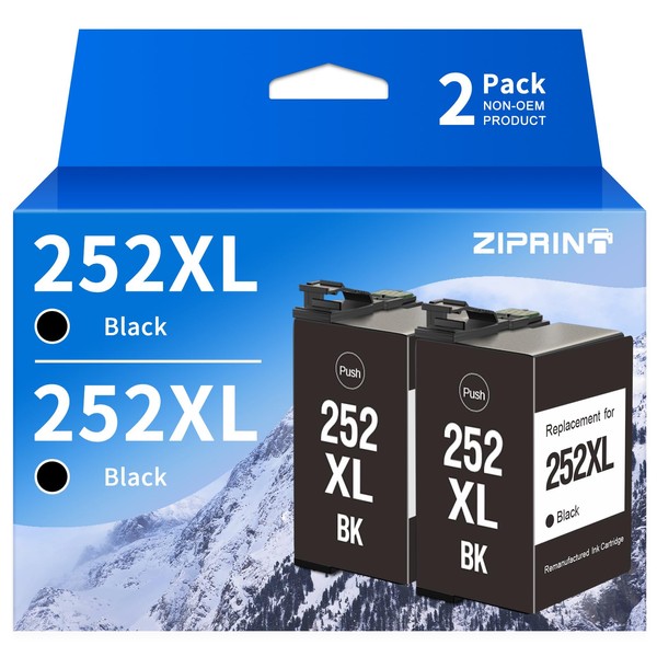 ZIPRINT Remanufactured Ink Cartridge Replacement for Epson 252XL 252 Ink